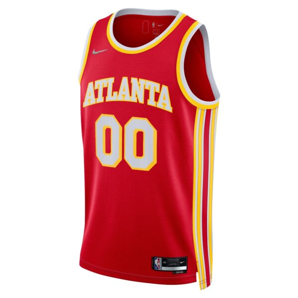 Atlanta Hawks Nike 2021/22 Diamond Swingman Custom Jersey - Icon Edition - Red - Image 2
