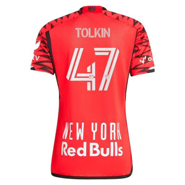 John Tolkin New York Red Bulls adidas 2024 Legacy Authentic Player Jersey – Red - Image 3