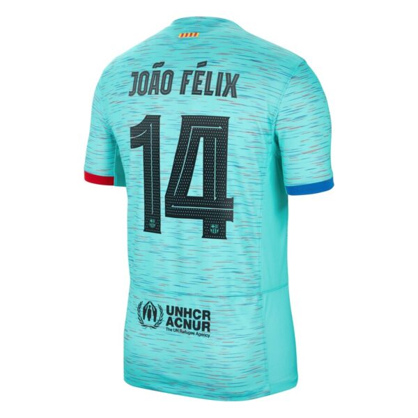 João Félix Barcelona Nike 2023/24 Third Jersey - Aqua - Image 3