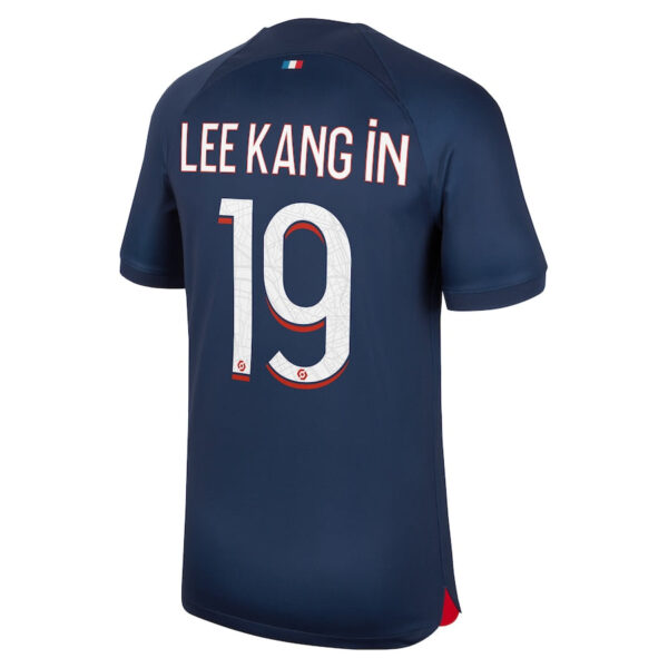 Lee Kang In Paris Saint-Germain Nike 2023/24 Home Player Jersey - Navy - Image 3