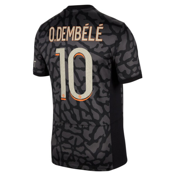 Ousmane Dembélé Paris Saint-Germain Jordan Brand 2023/24 Third Stadium Player Jersey - Anthracite - Image 3
