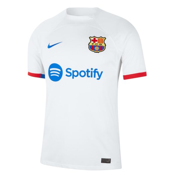 Frenkie de Jong Barcelona Nike 2023/24 Away Jersey - White - Image 2