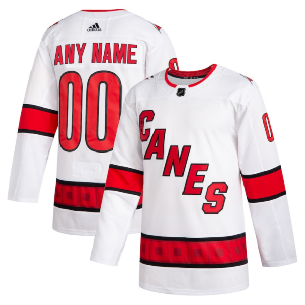 Carolina Hurricanes Team Custom Jersey Pro Official - White