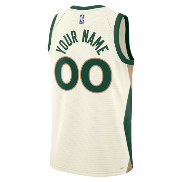 Boston Celtics Unisex 2023/24 Custom Swingman Jersey - White - City Edition - Image 2