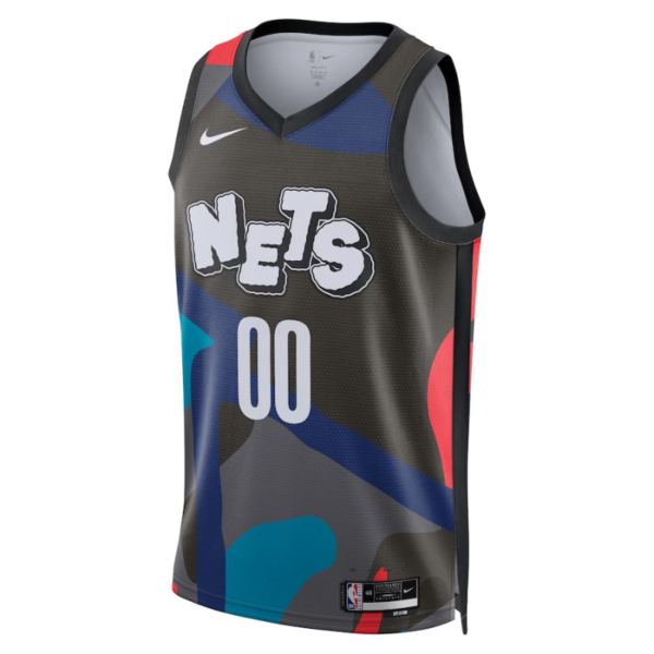 Brooklyn Nets Unisex 2023/24 Custom Swingman Jersey - Black - City Edition - Image 3
