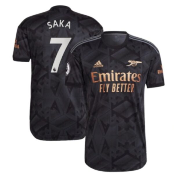 Bukayo Saka Arsenal Unisex Shirt 2022/23 Away Player Jersey – Black