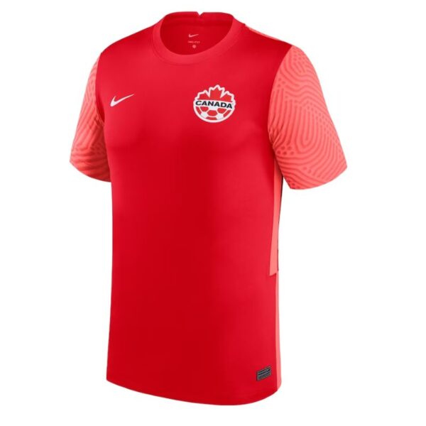 Canada Soccer Shirt Home Custom Jersey - Red - Image 3