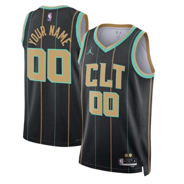 Charlotte Hornets Unisex Shirt 2023 Swingman Custom Jersey - City Edition - Black