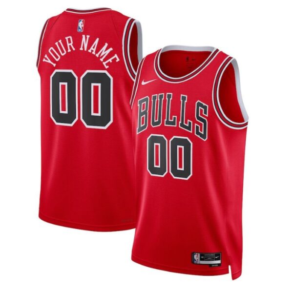 Chicago Bulls Unisex  2023 Swingman Custom Jersey Red - Icon Edition