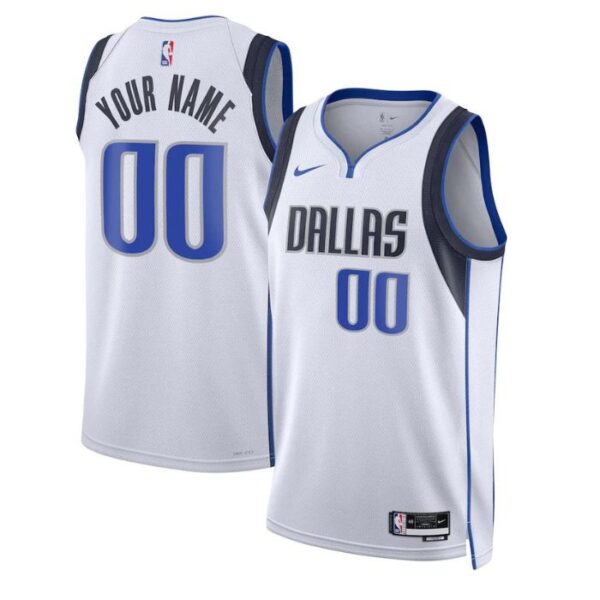 Dallas Mavericks Unisex 2023 Swingman Custom Jersey White - Association Edition