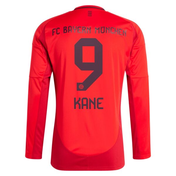 Harry Kane Bayern Munich adidas 2024/25 Home Long Sleeve Player Jersey - Red - Image 2
