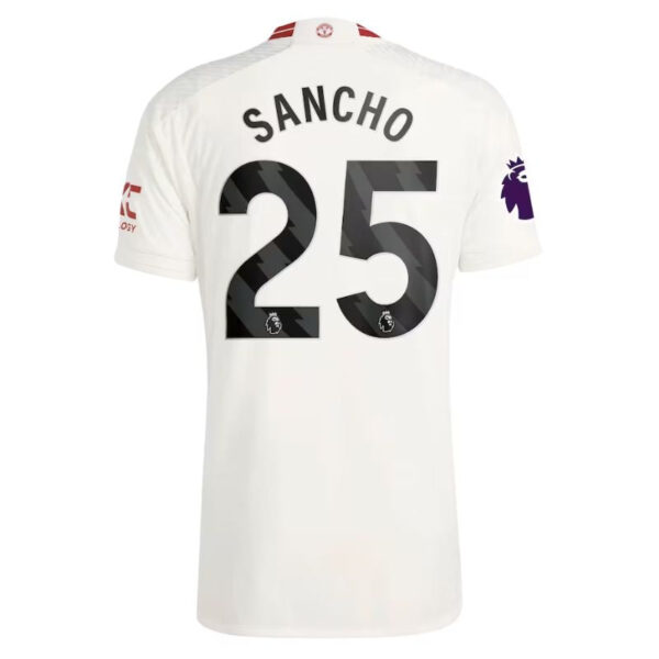 Jadon Sancho Manchester United 2023/24 Third Player Jersey - White - Image 2
