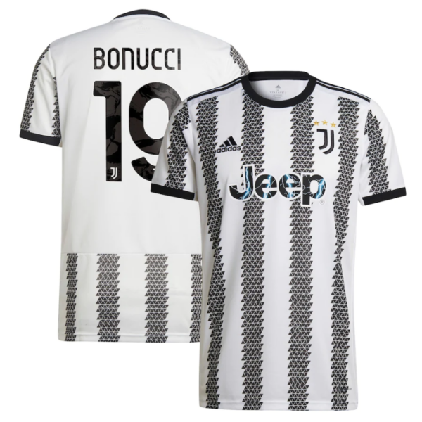 Juventus Home Shirt 2022-23 -  Jersey Bonucci 19 printing