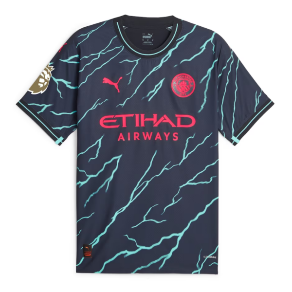 Kevin De Bruyne Manchester City 2023/24 Third Player Jersey - Navy - Image 3
