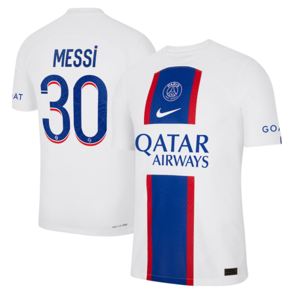 Lionel Messi Paris Saint-Germain 2022/23 Third Vapor Match Authentic Player Jersey - White