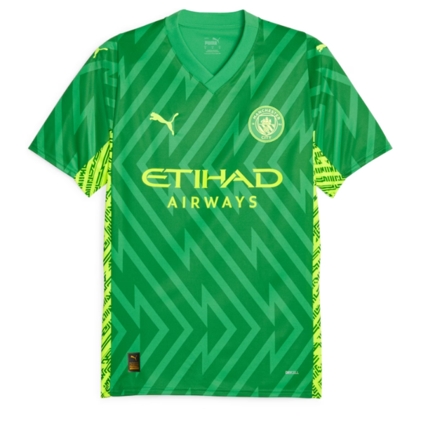 Manchester City Goalkeeper Puma 2023-24 Jersey - Green - Image 3