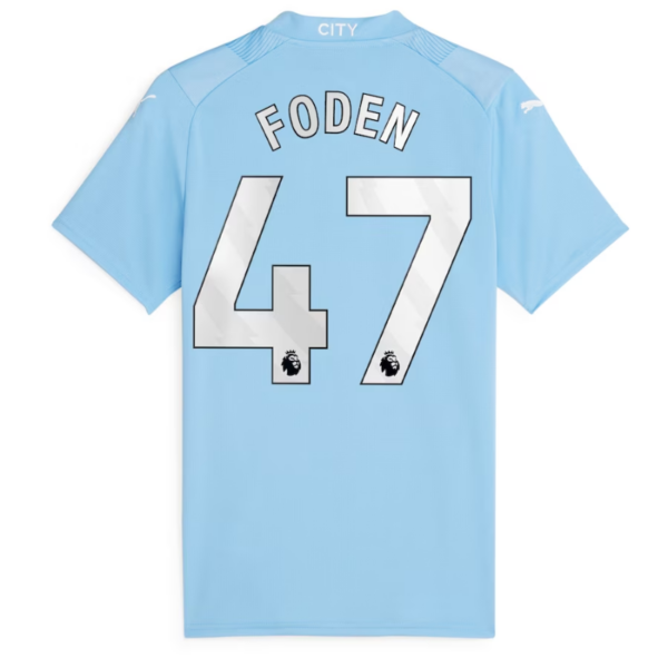 Manchester City Home Shirt 2023-24 - Foden 47 printing Jersey - Blue - Image 2