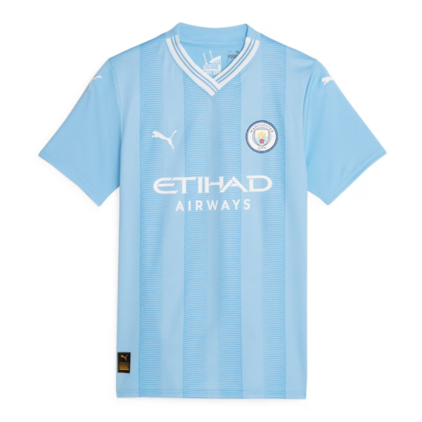 Manchester City Home Shirt 2023-24 - Jersey Champions 23 printing - Blue - Image 3