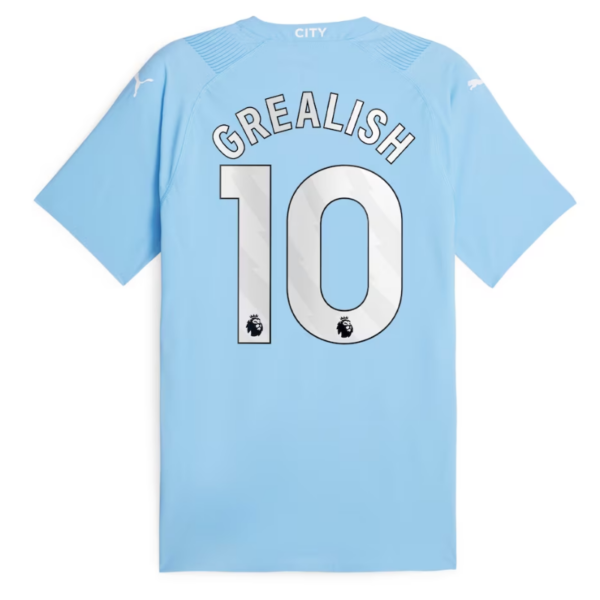 Manchester City Home Shirt 2023-24 with Grealish 10 printing - Blue - Image 2
