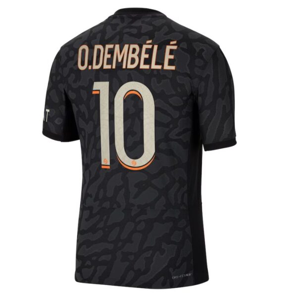 Ousmane Dembélé Paris Saint-Germain 2023/24 Third Player Jersey - Anthracite - Image 2