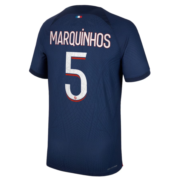 Paris Saint-Germain Team Home Shirt 2023-24 with Jersey Marquinhos 5 printing - Blue - Image 2