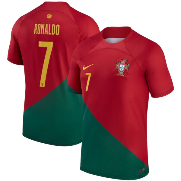 Portugal National Team Home 2022/23 with Ronaldo 7 printing Jersey - Red