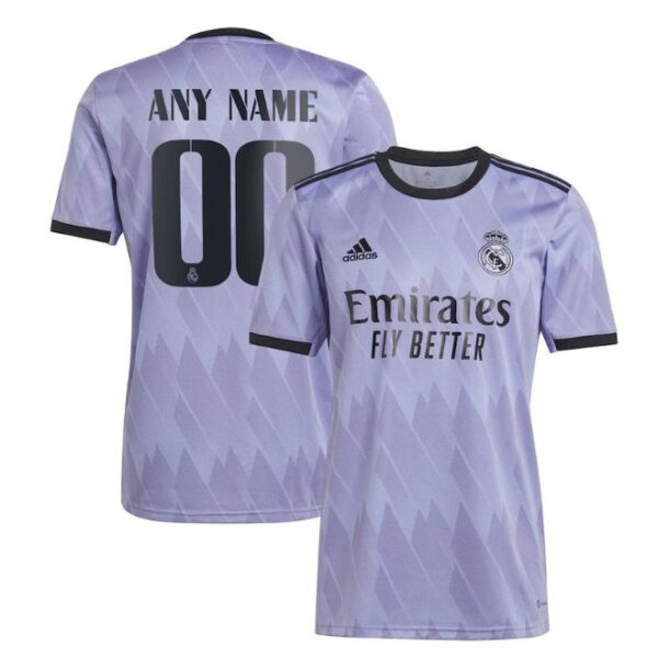 Real Madrid Unisex Sirt 2022/23 Away Custom Jersey - Purple