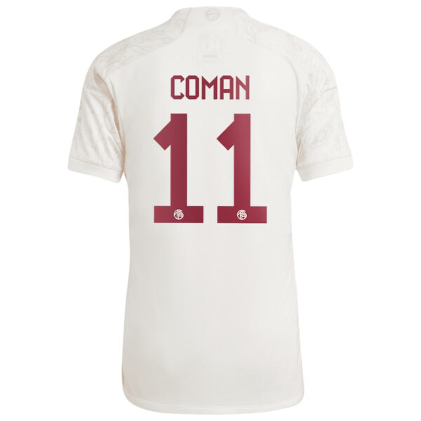 Kingsley Coman Bayern Munich adidas 2023/24 Third Jersey - White - Image 3