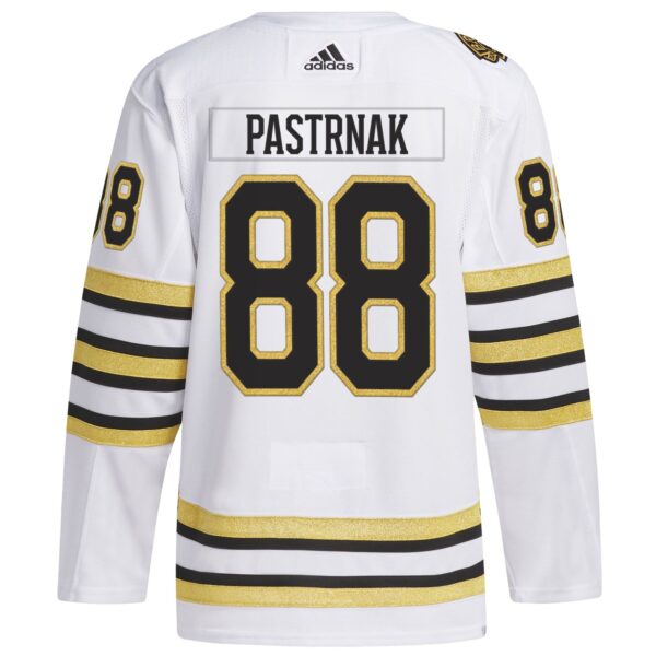 David Pastrnak Boston Bruins adidas Primegreen 100th Anniversary  Player Jersey - White - Image 2
