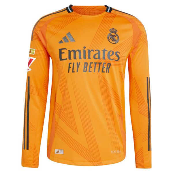 Luka Modric Real Madrid adidas 2024/25 Away Long Sleeve Player Jersey - Orange - Image 2