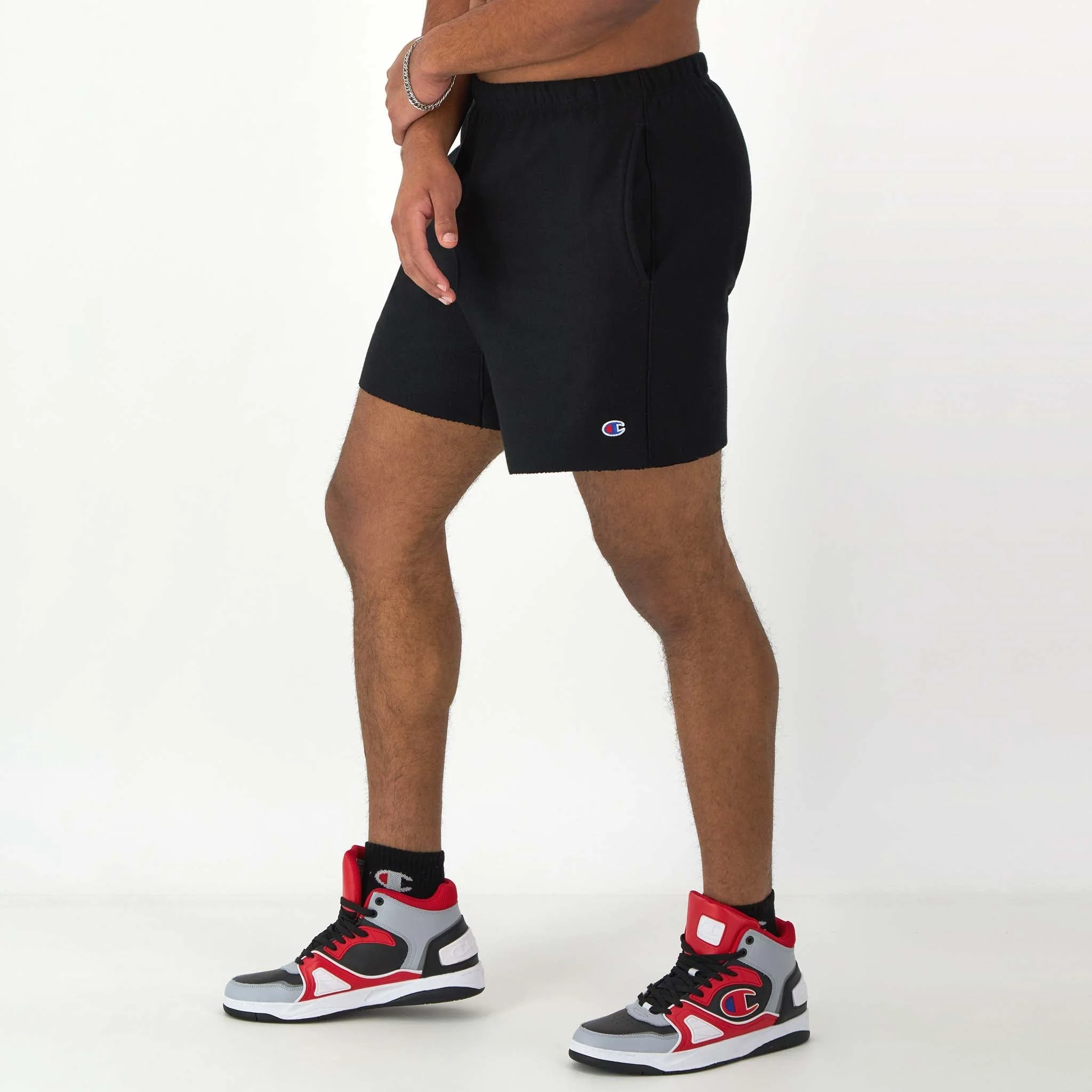 7" Reverse Weave Cut-Off Shorts, C Logo 2 7" Reverse Weave Cut-Off Shorts, C Logo