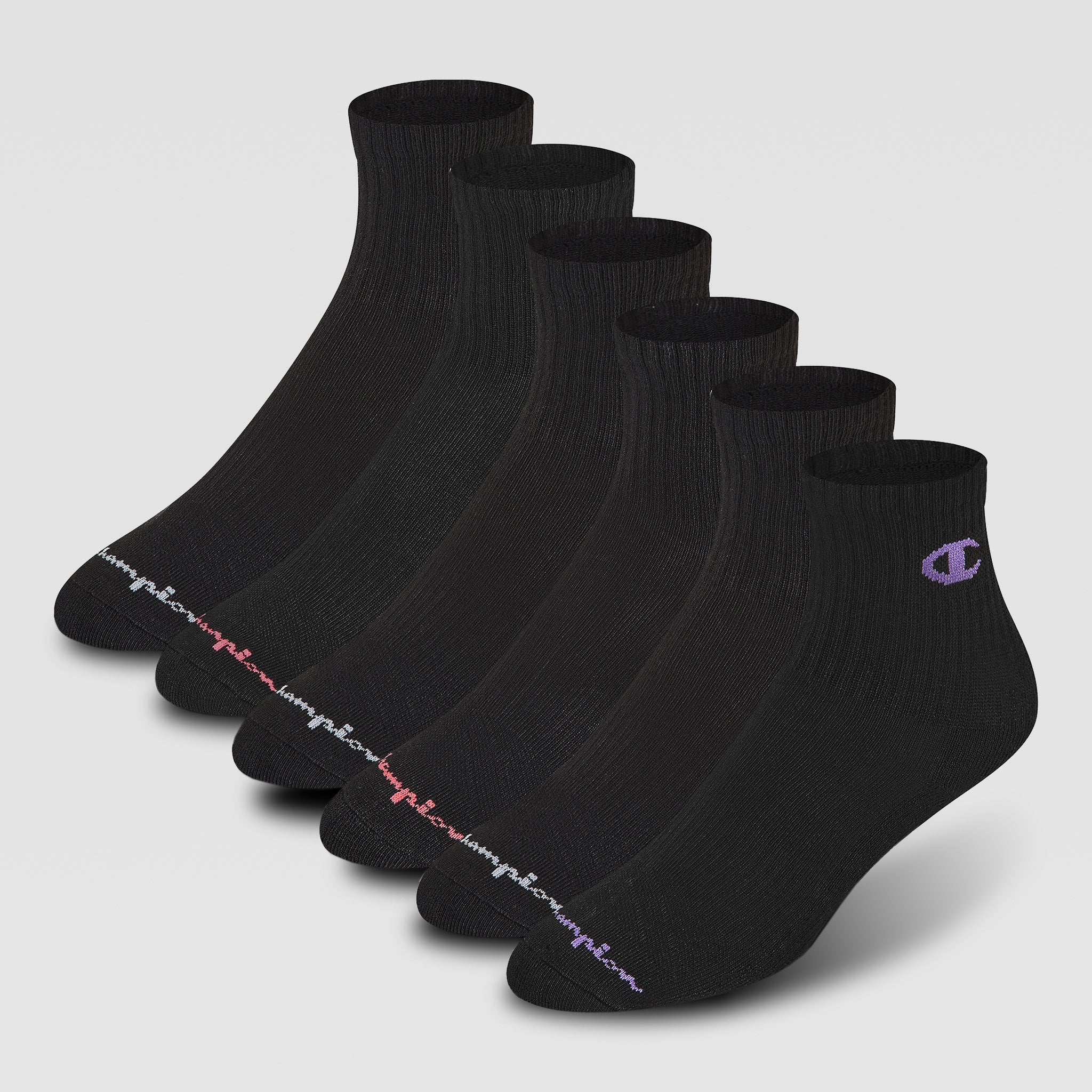 6Pk Women's Cushion High Quarter