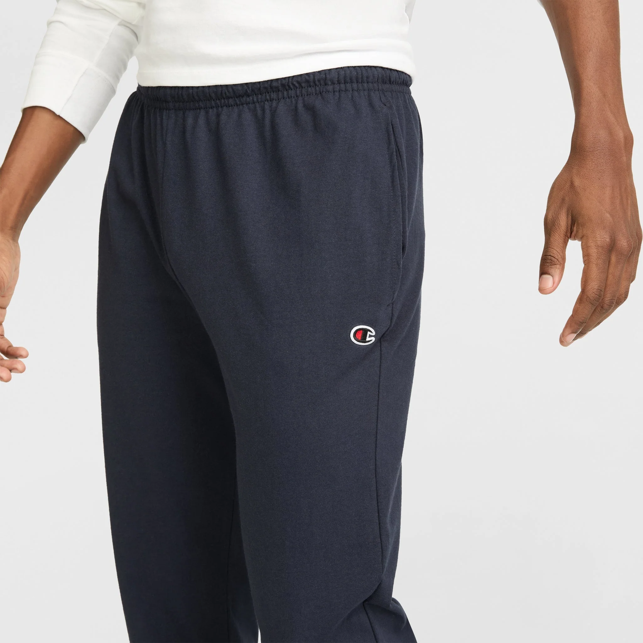 Lightweight Lounge Pants, Open Hem, C Logo 3 Lightweight Lounge Pants, Open Hem, C Logo