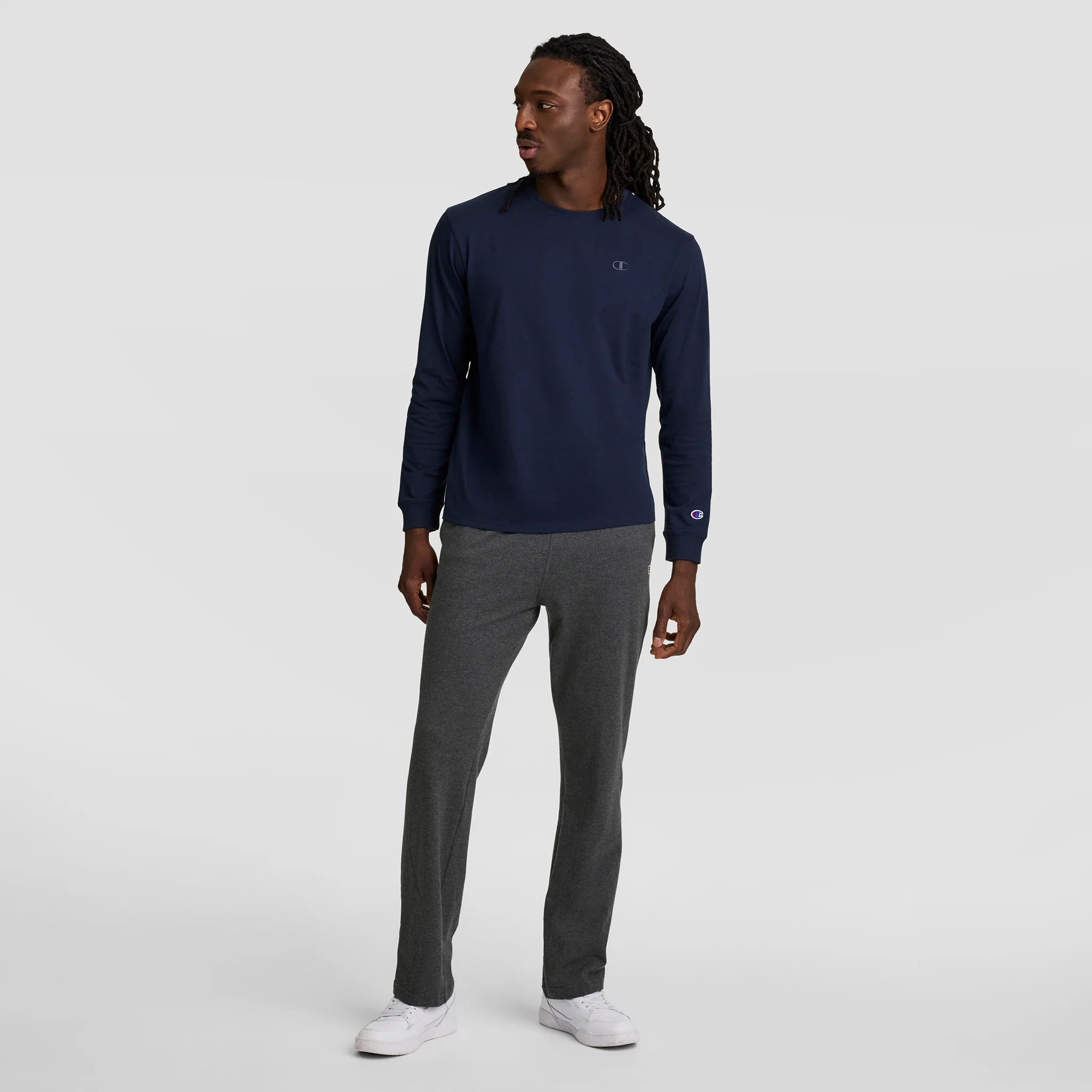 Lightweight Lounge Pants, Open Hem, C Logo 4 Lightweight Lounge Pants, Open Hem, C Logo