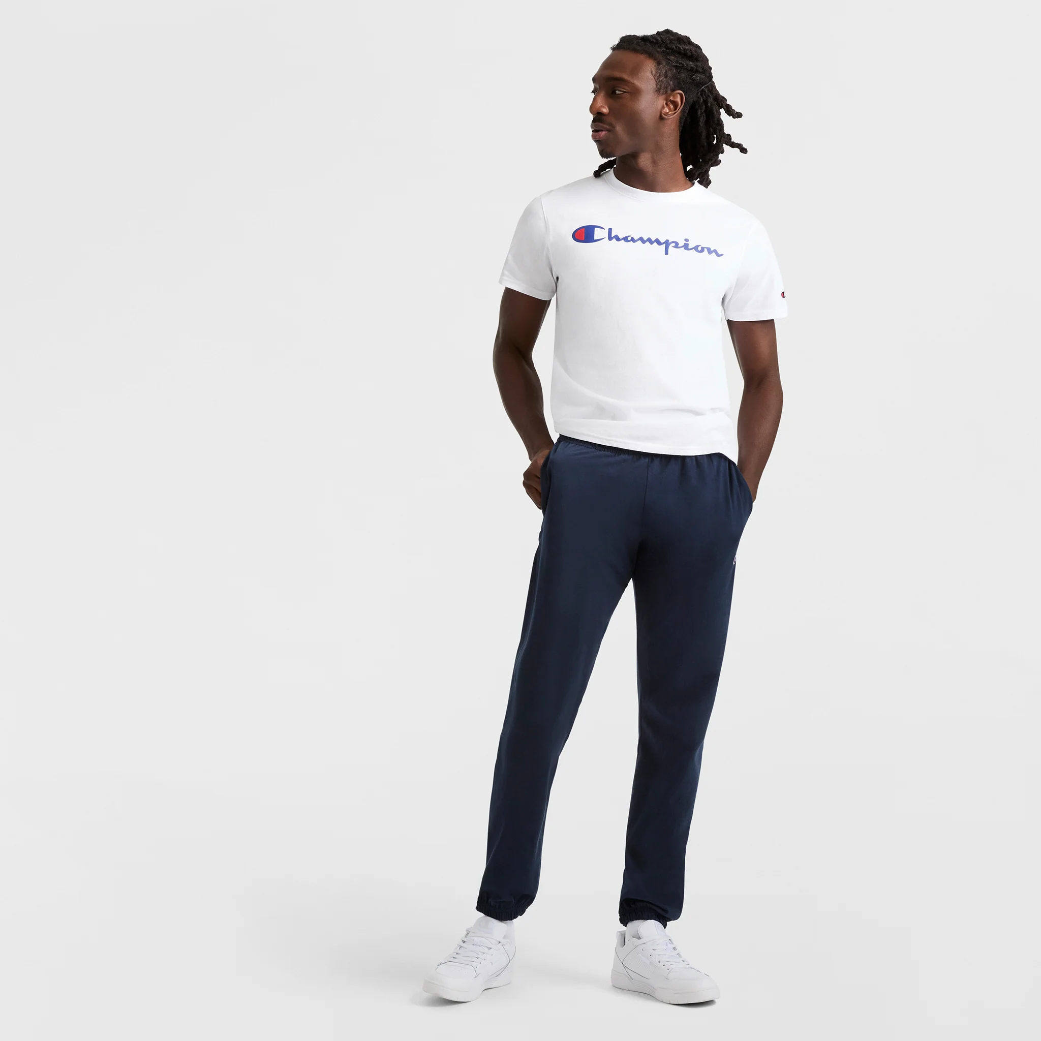 Lightweight Lounge Pants, Cinched Hem, C Logo 6 Lightweight Lounge Pants, Cinched Hem, C Logo