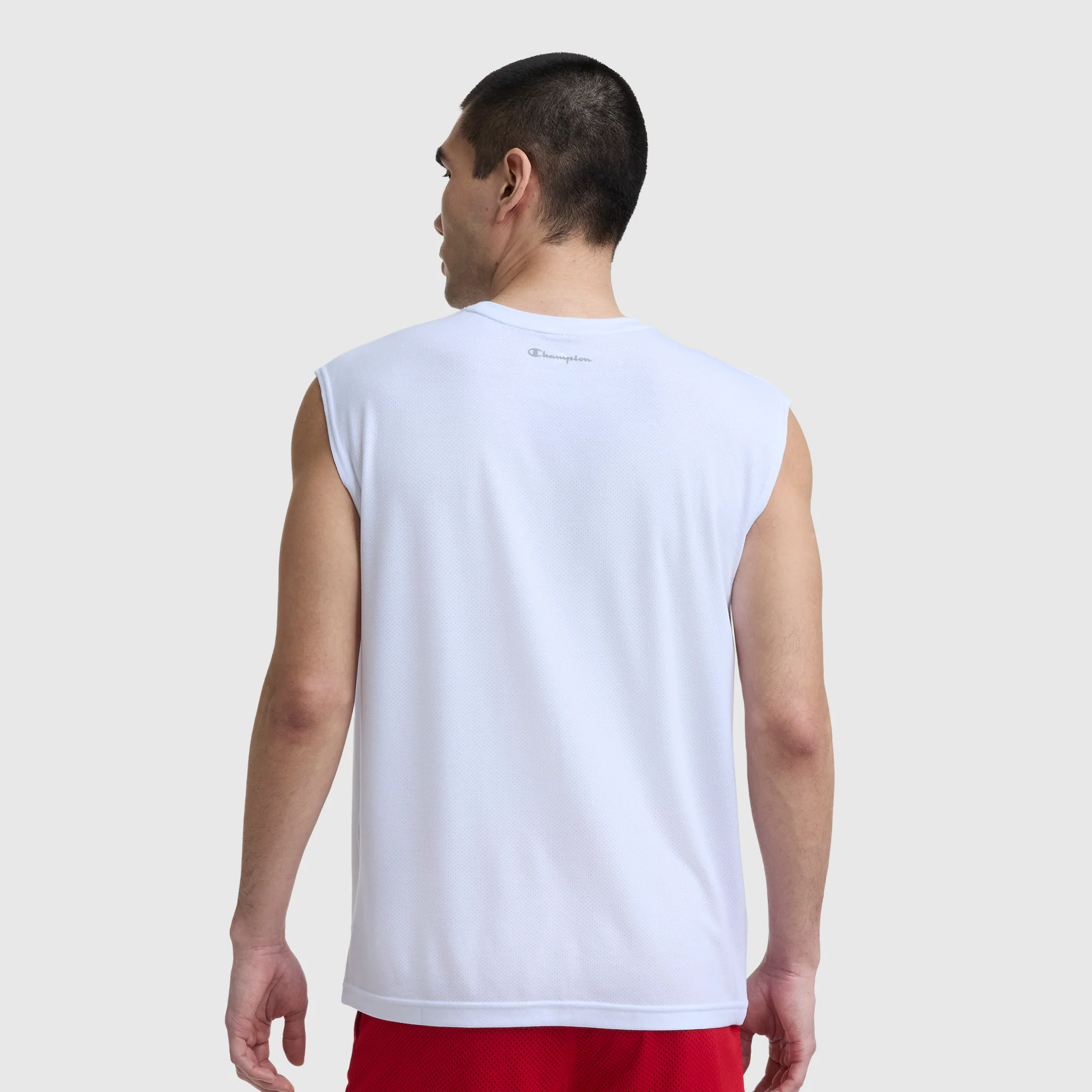 Sport Crewneck Muscle Tee, Script Logo 2 Sport Crewneck Muscle Tee, Script Logo