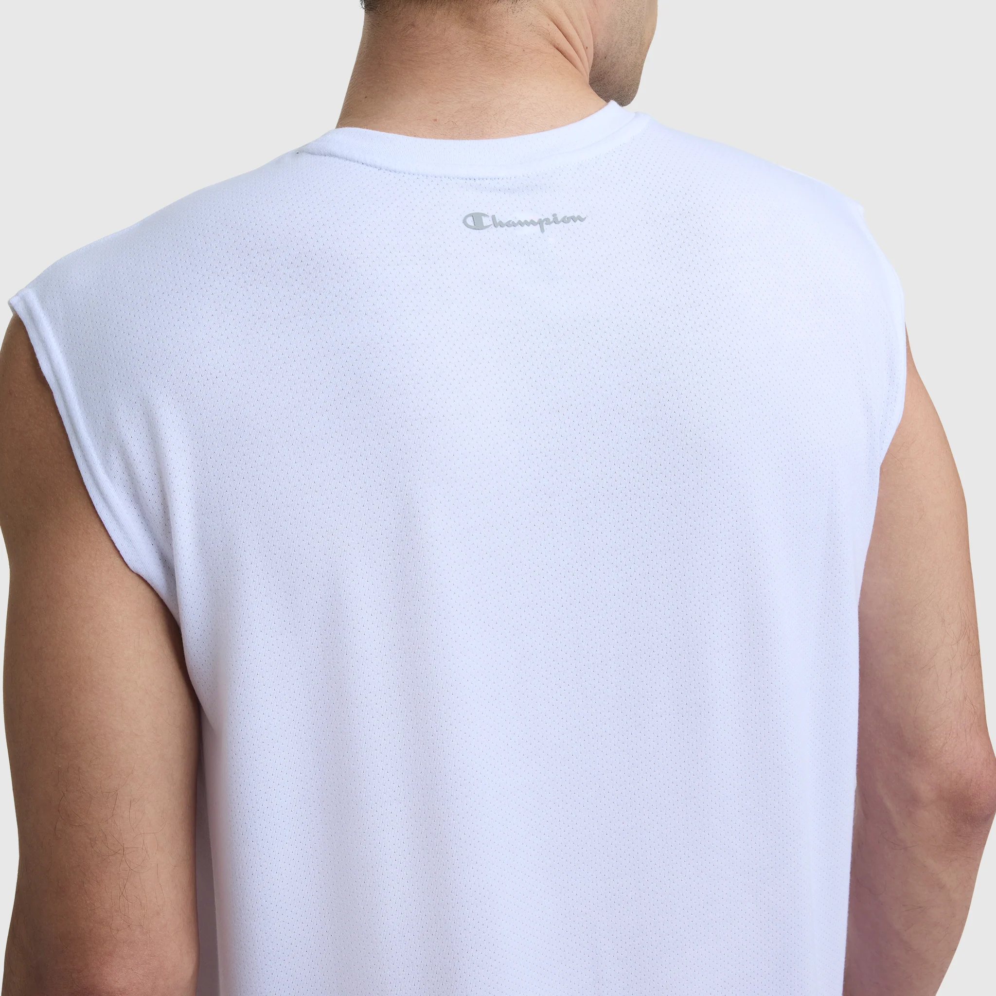 Sport Crewneck Muscle Tee, Script Logo 3 Sport Crewneck Muscle Tee, Script Logo