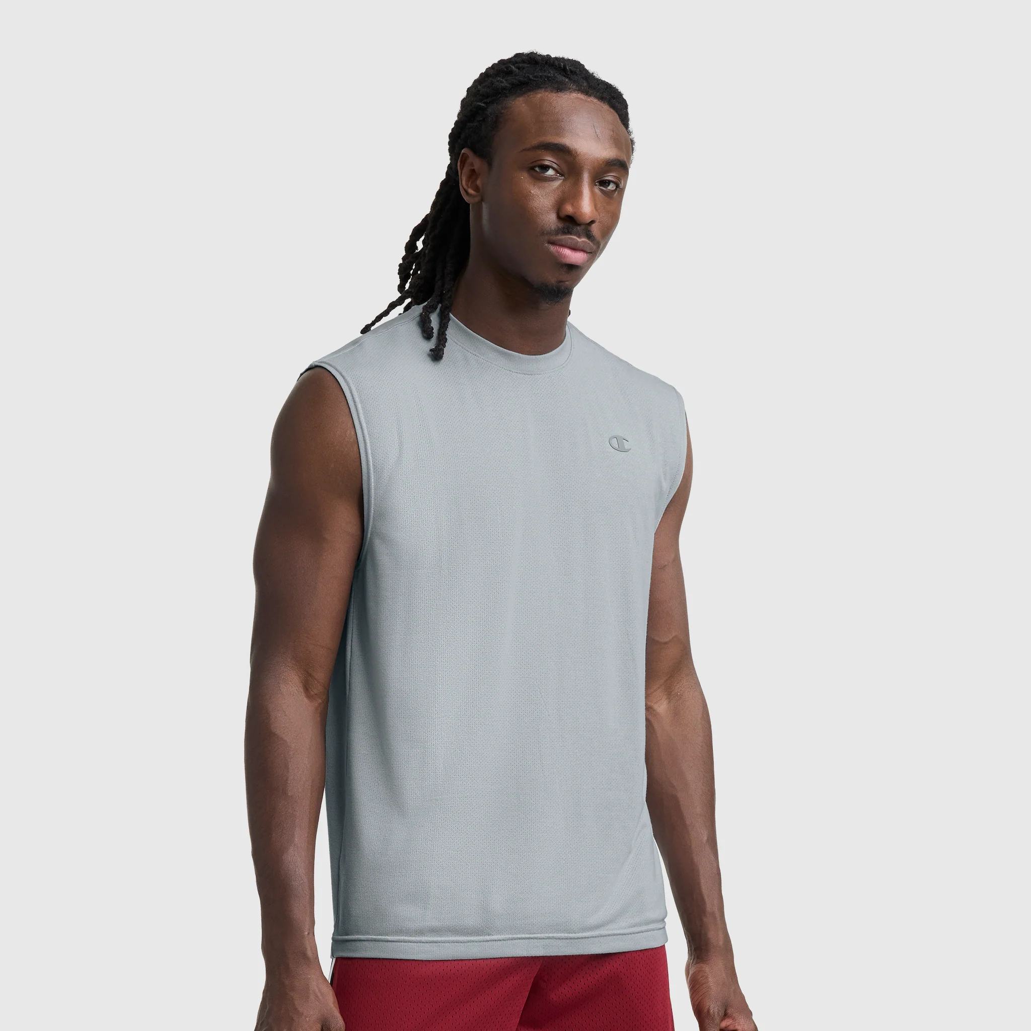 Sport Crewneck Muscle Tee, Script Logo