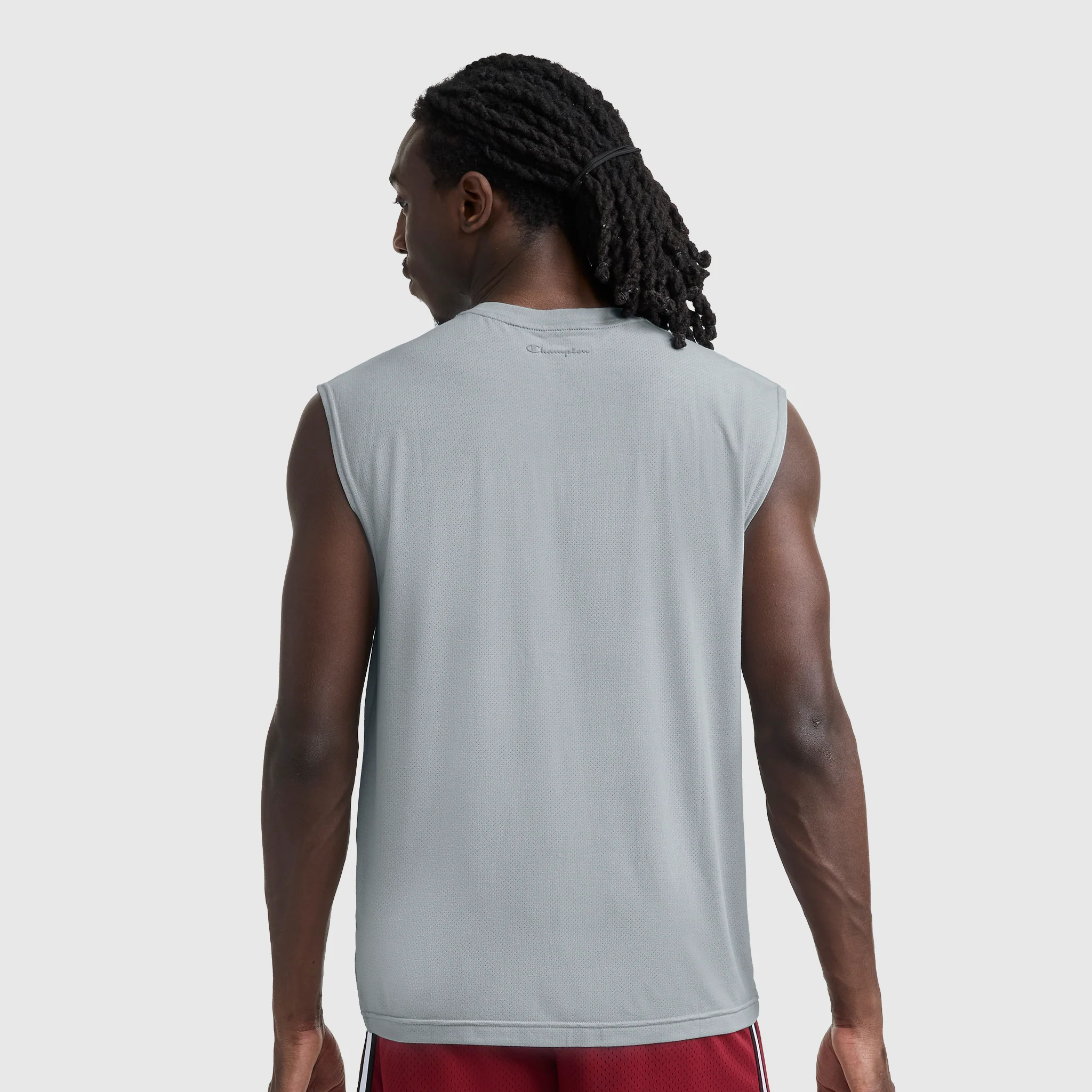Sport Crewneck Muscle Tee, Script Logo 2 Sport Crewneck Muscle Tee, Script Logo