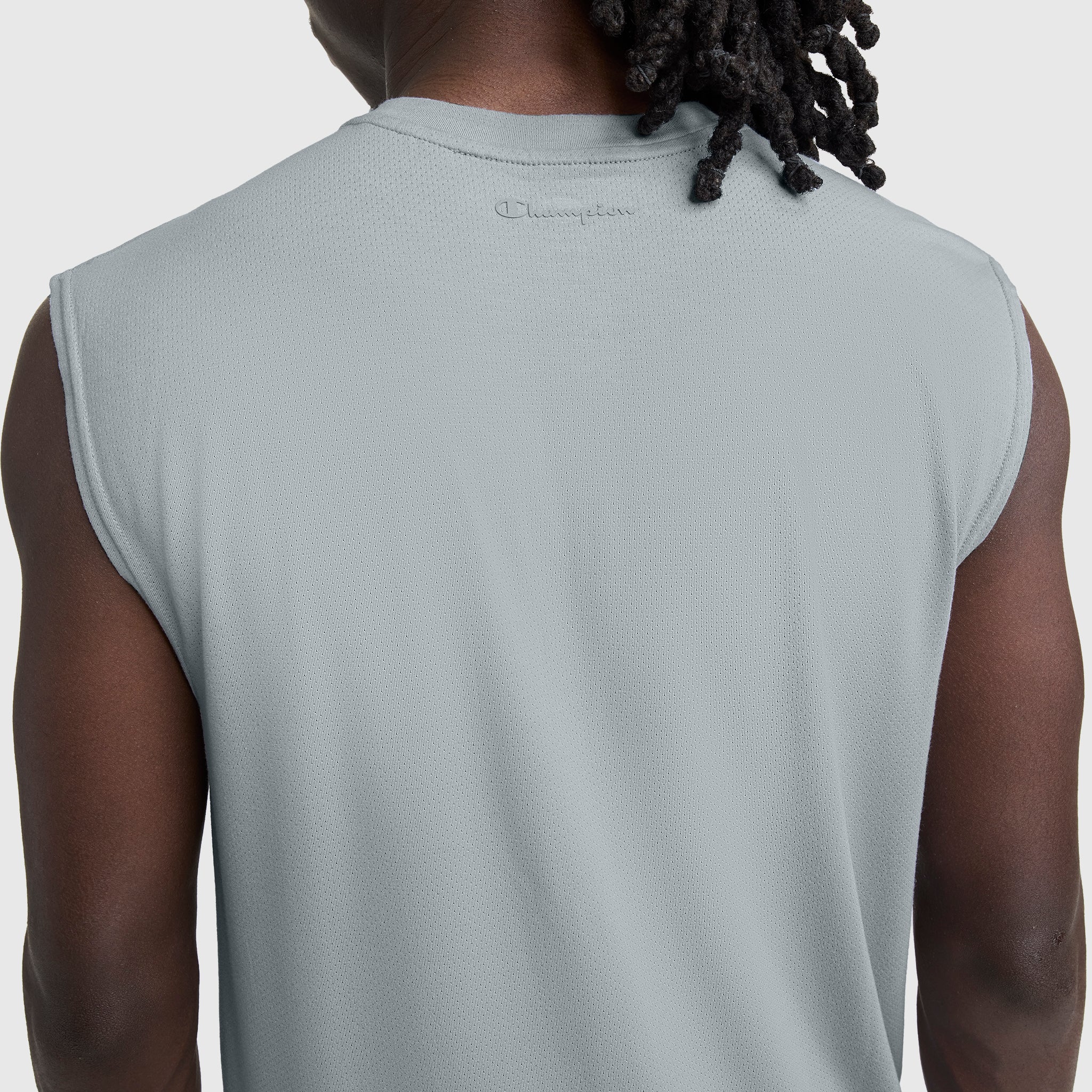Sport Crewneck Muscle Tee, Script Logo 4 Sport Crewneck Muscle Tee, Script Logo